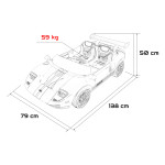 Elektrické autíčko Ford GT - dvojmiestne, modré